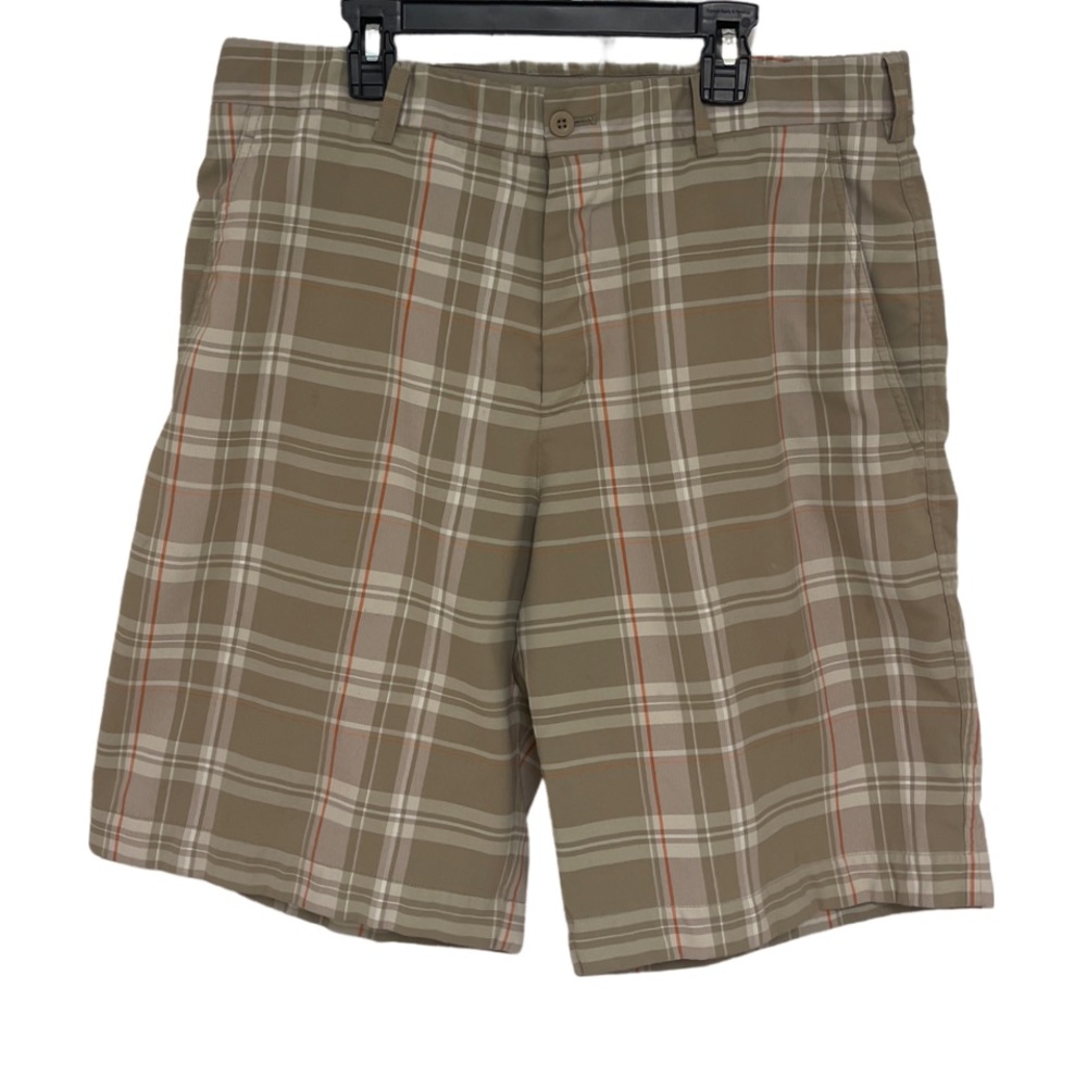 Nike Golf Fit Dry Plaid Men’s Shorts 34 Tan